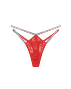 Sexy Lace Openwork Shiny Belt Low-rise Thong