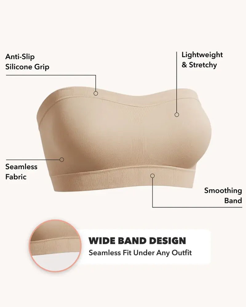 Convertible Strapless Seamless Non-slip Bandeau Bra