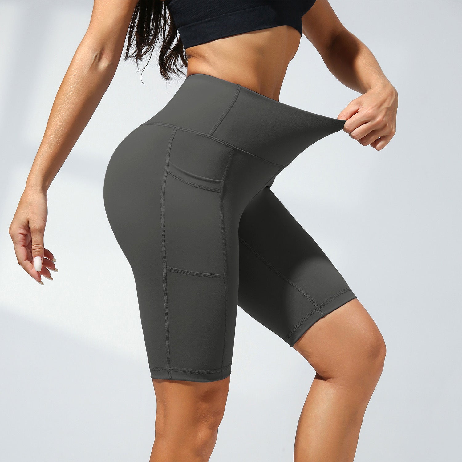 Women's Casual Sports Loose Cycling Shorts with Pockets