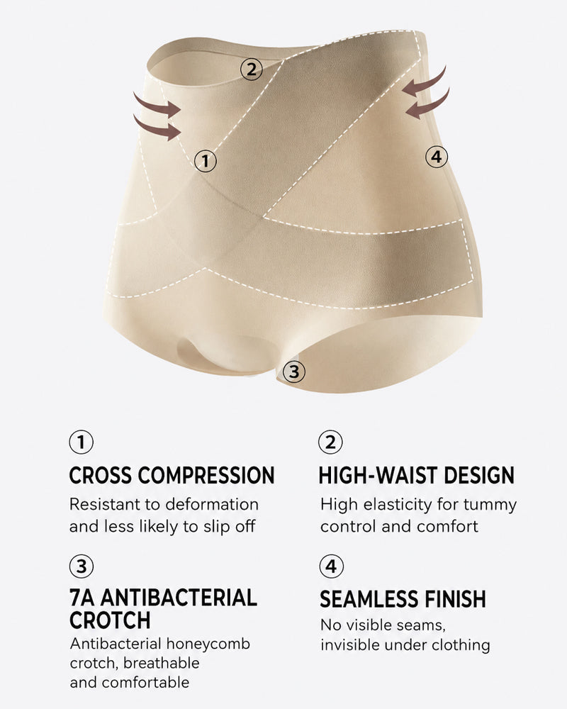 High Waist Seamless Tummy Control Hip-hugging Panties