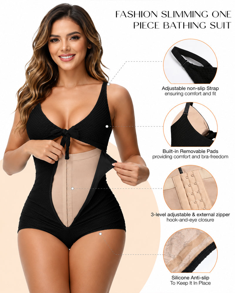 Women's One-Piece Swimsuit with Built-in Shaping