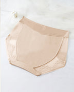 Plus Size Lace Sheer Mesh Seamless High-waisted Panties