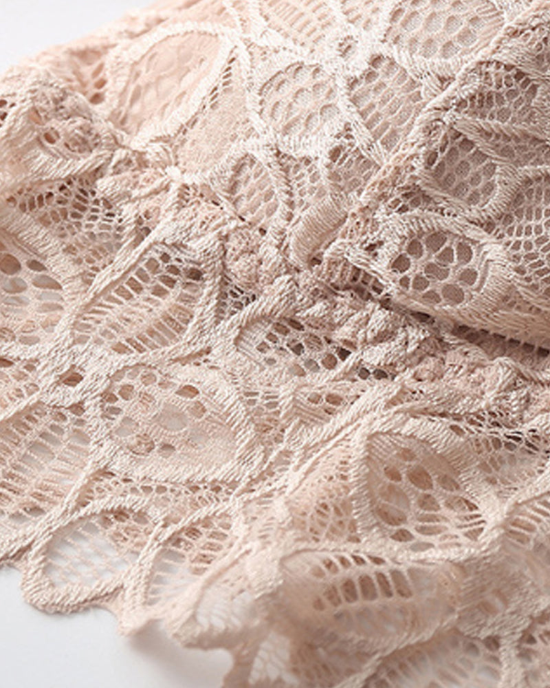 Sexy Deep V Lace Wire-Free Push-Up Bra and Panty Set