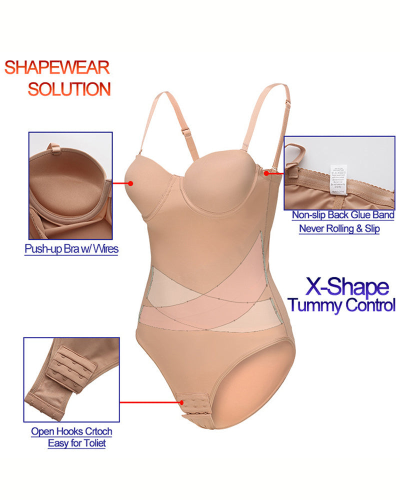Strapless Tummy-control Waist-shaping Butt-lifting Seamless Body Shaper
