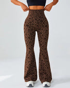 Women's Seamless Leopard Print High-Waisted Elastic Sports Yoga Pants