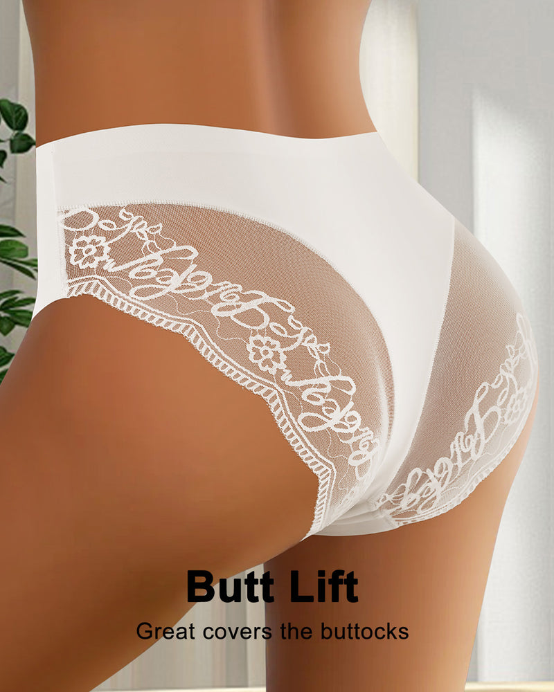 Patchwork Lace Sexy Seamless Elastic Panties