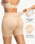 Seamless Form-fitting Tummy-control Hip-lifting Shaping Shorts