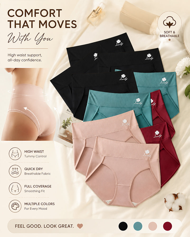 Women's High-waisted Elasticity Breathable Briefs