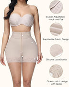 High-Waisted Double Compression Bbl Shorts With Mid-Section Tummy Control Bottoms