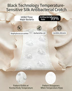 Mulberry Silk Warming Temperature-sensitive 10A Antibacterial Crotch High Elasticity Seamless Hip-lifting Panties