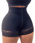 High-Waisted Double Compression Bbl Shorts With Mid-Section Tummy Control Bottoms