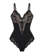 Women's Lace V Neck Tummy Control Bodysuit