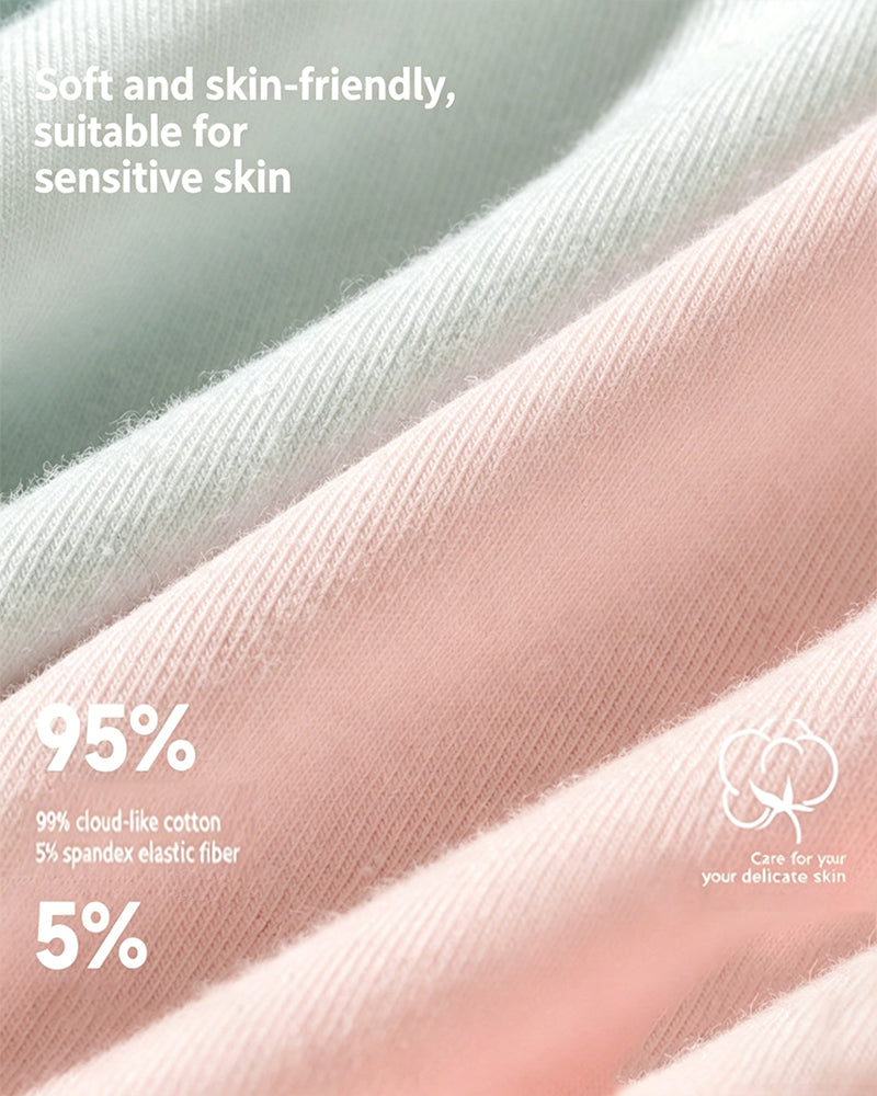 Women's 10A Antibacterial Crotch Lined Cloud-Feel Cotton Comfortable Breathable Underwear