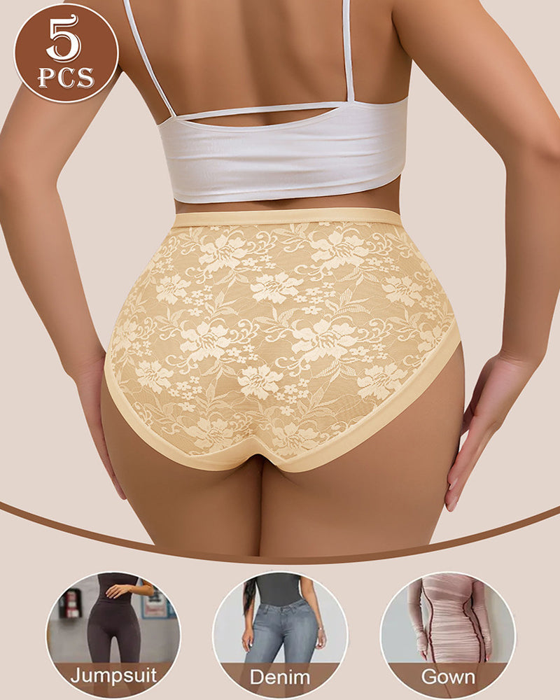 Mid-waisted Sexy Lace Seamless Breathable Comfortable Panties