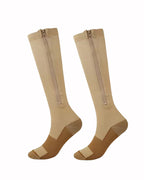 Multi-pack of Zippered Breathable Elastic Compression Stockings