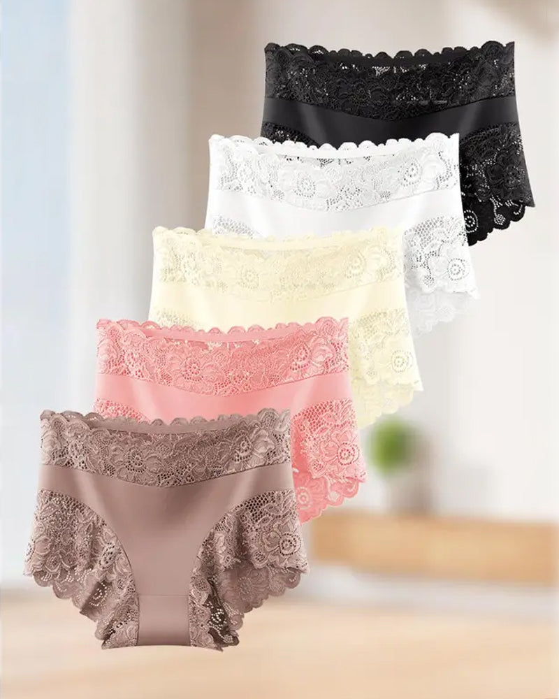 Women's Lace-trimmed Soft Stretchy Comfortable Tummy-control Panties