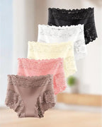 Women's Lace-trimmed Soft Stretchy Comfortable Tummy-control Panties