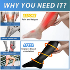 6 Pairs Of High-Elastic Breathable Calf Compression Socks For Sports and Fitness