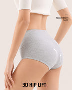Five-Pack Pure Cotton High Waist Tummy Control Ribbed Briefs