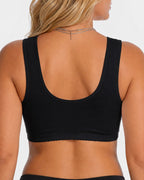 2-Pack Deep V Front Closure Lace Trim Vest Bra