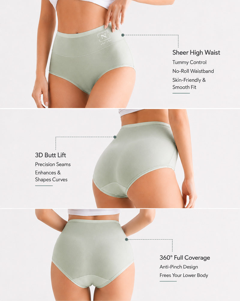 5-Pack High Waist Ice Silk Seamless Breathable Briefs