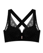 Plus Size Front Closure Seamless Lace Breathable Push-Up Bra