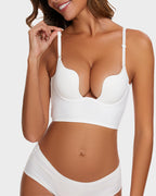 [2 Pack]Low Back Secret Plunge Bra - Beige+White