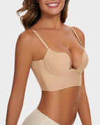[2 Pack]Low Back Secret Plunge Bra - Beige+White