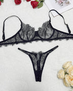 Sexy See-through Lace Lingerie Set