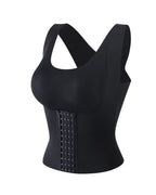 4-in-1 Seamless Front Closure Tummy Control Wire-Free Bra Crossback Shaping Vest