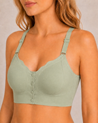 Seamless Front-closure Push-up Butterfly Back Bra