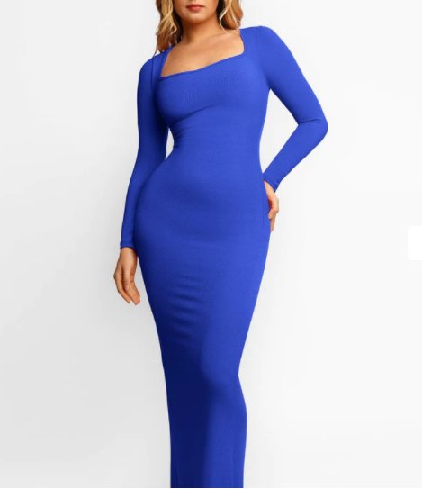 CASUAL SOFT LOUNGE LONG SLEEVE MAXI DRESS