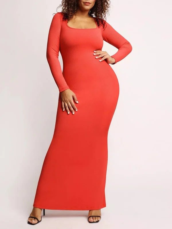CASUAL SOFT LOUNGE LONG SLEEVE MAXI DRESS