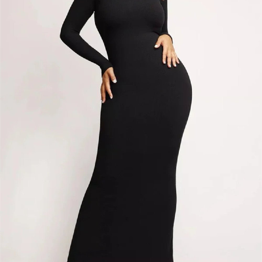 CASUAL SOFT LOUNGE LONG SLEEVE MAXI DRESS