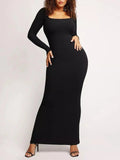 CASUAL SOFT LOUNGE LONG SLEEVE MAXI DRESS