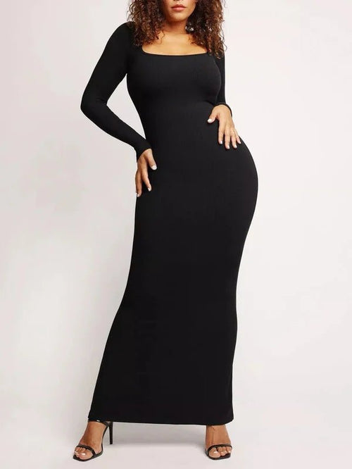CASUAL SOFT LOUNGE LONG SLEEVE MAXI DRESS