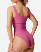 Women's Ribbed Sleeveless Bodycon Bodysuit