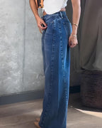 Women's High-waisted Tummy-control Washed Denim Jeans