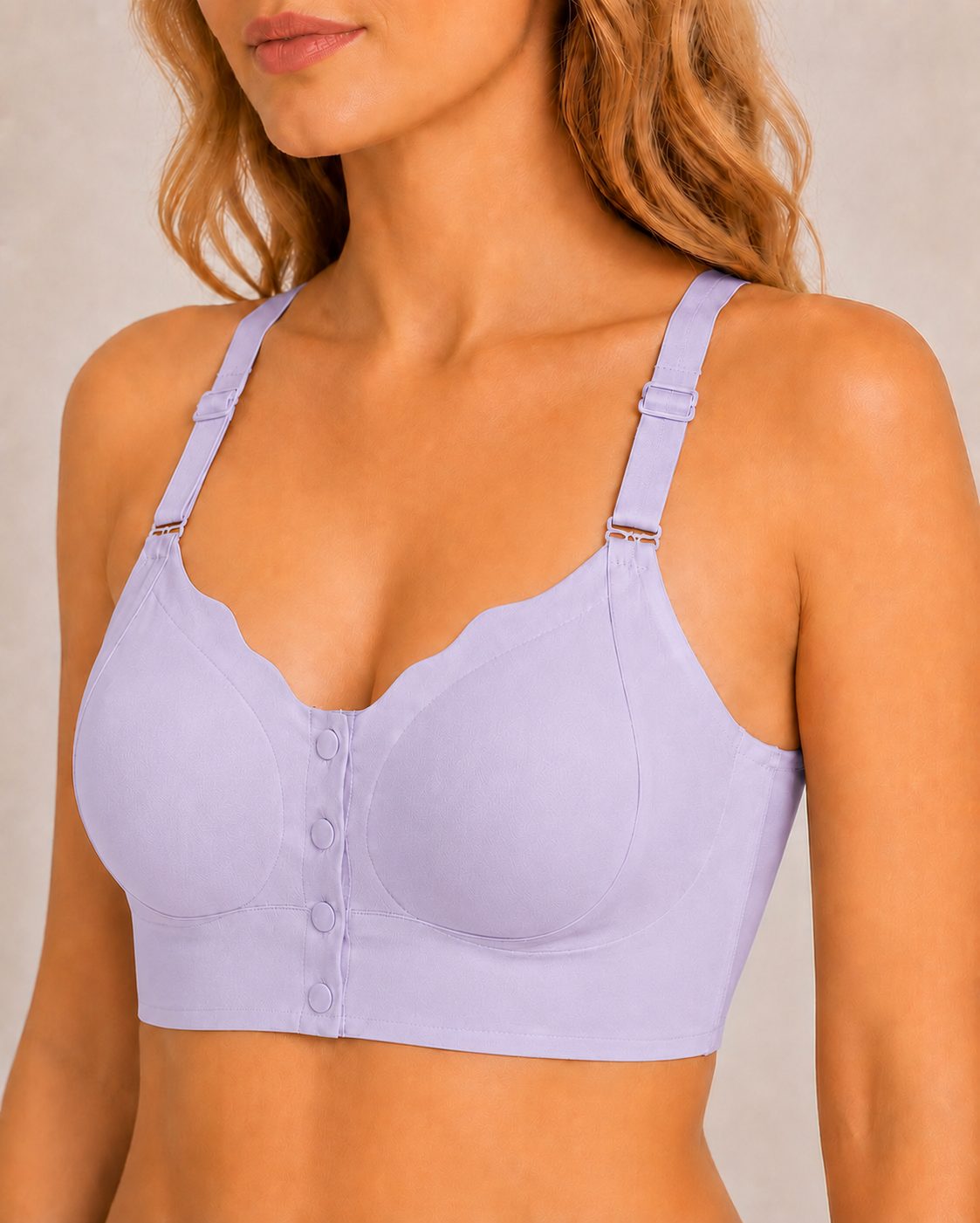 Seamless Front-closure Push-up Butterfly Back Bra