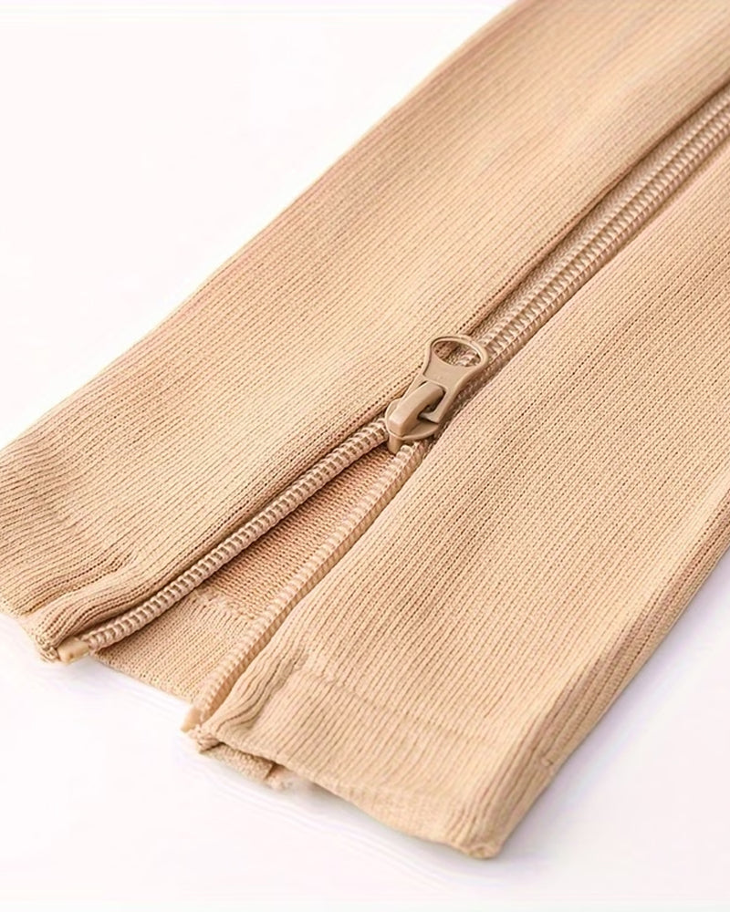 Multi-pack of Zippered Breathable Elastic Compression Stockings