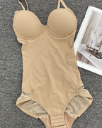 Women's Tummy-Control Sleeveless Tube Top Hip Lace One-Piece Body Shaper