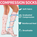 6 Pairs Of High-Elastic Breathable Calf Compression Socks For Sports and Fitness