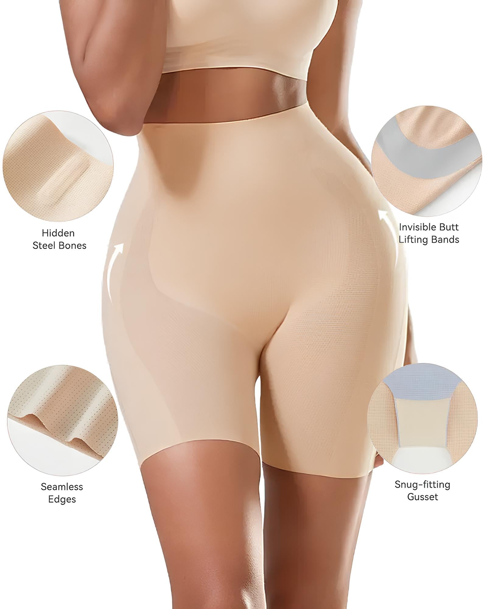 Women's High Waist Seamless Tummy Lifting Buttocks Breathable Shaping Shorts