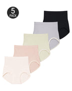 5-Pack Pure Cotton High Waist Tummy Control Hip Lift Seamless Panties