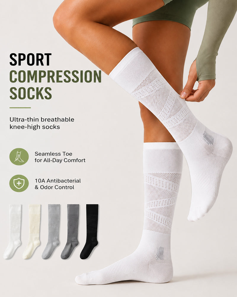 Five-pack Breathable Elastic Sports Calf Compression Socks