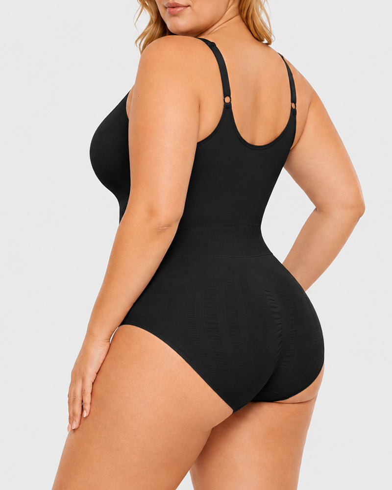 Deep V Tummy Control Seamless Easy-to-Wear Bodysuit Shaper