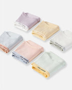 Multi-pack Pure Cotton Colorblock Ribbed Seamless Briefs