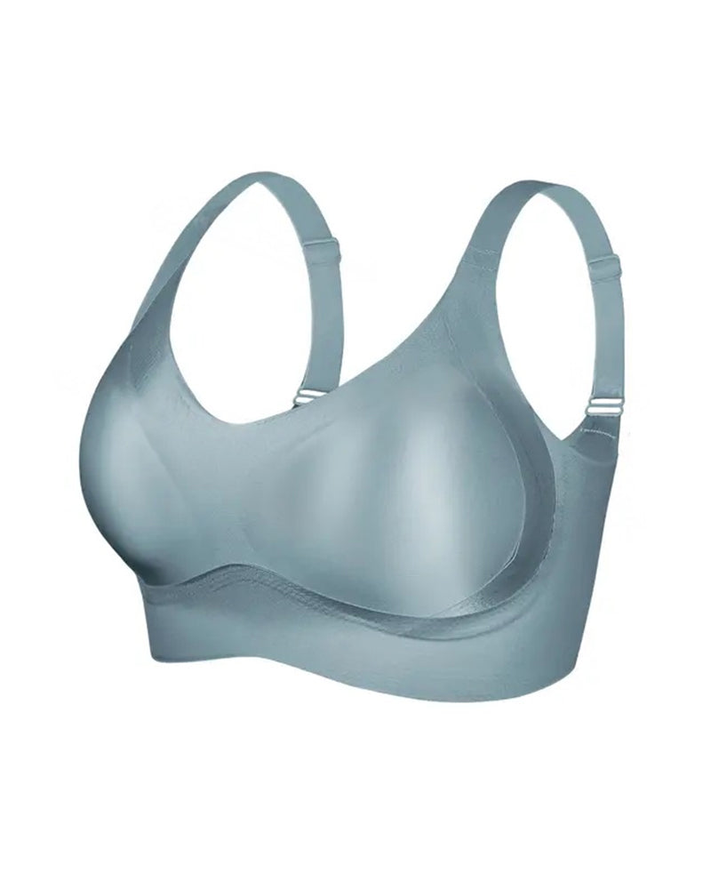 Women's Solid Color Adjustable Wire-Free Seamless Push-Up Breathable Bra