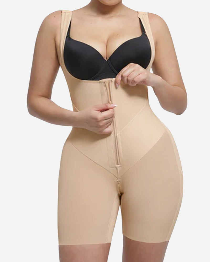 U-shaped Zipper Tummy Control Hip Lift Postpartum Body Shapewear