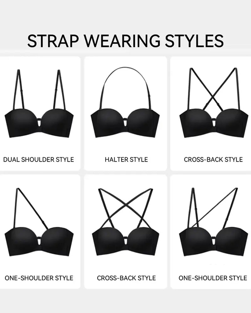Women's Strapless Front-Closure Seamless Bra